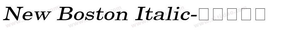 New Boston Italic字体转换